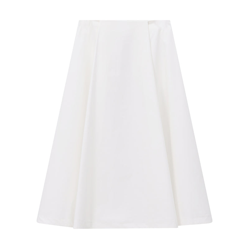 Midirock aus Baumwolle 42 / Weiß