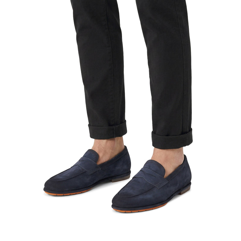 Santoni Loafer aus Veloursleder Herren