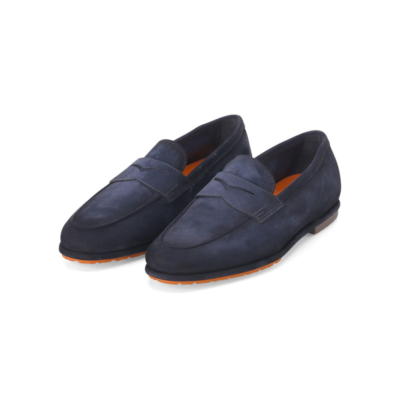 Loafer aus Veloursleder 44,5 / Dunkelblau