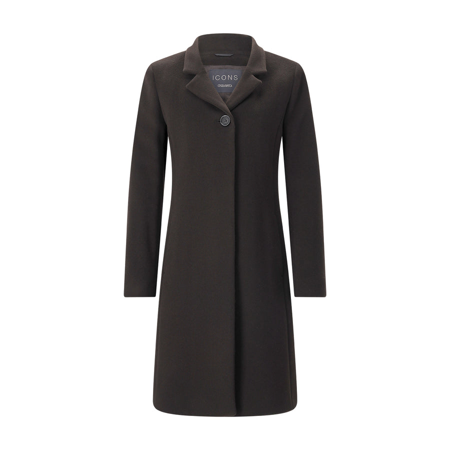 Cinzia Rocca Mantel aus Schurwoll-Kaschmir-Mix Damen