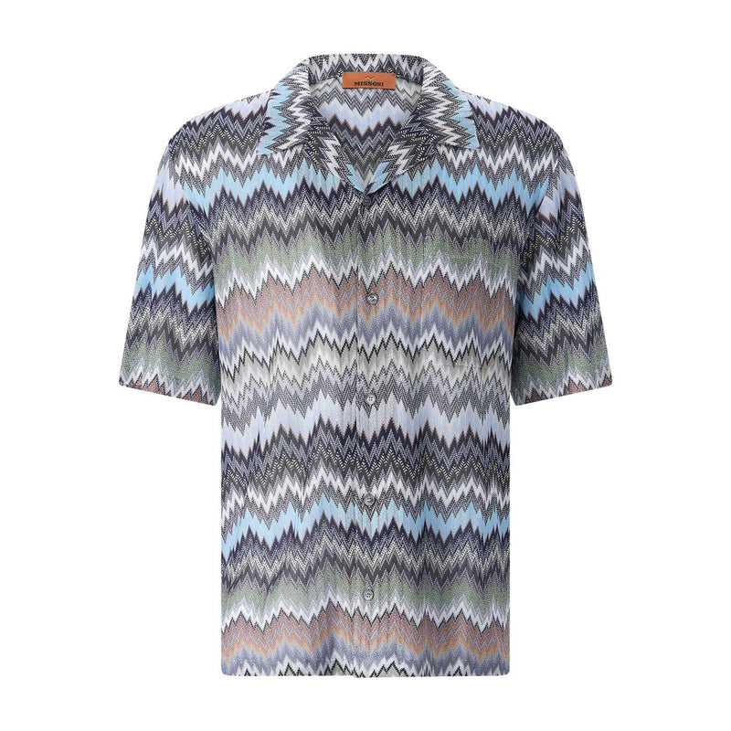 Kurzarmhemd mit Muster 56 / Multicolor