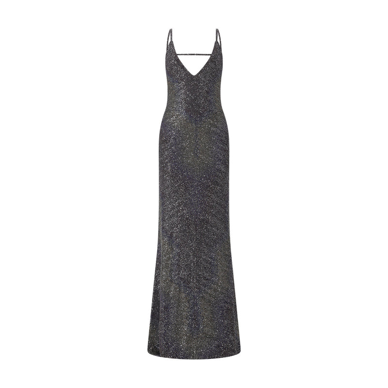 Maxikleid aus Viskose-Mix 38 / Anthrazit
