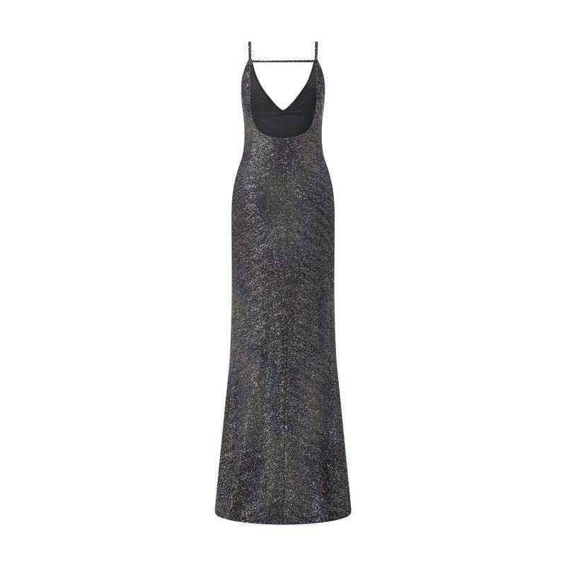 Maxikleid aus Viskose-Mix 38 / Anthrazit