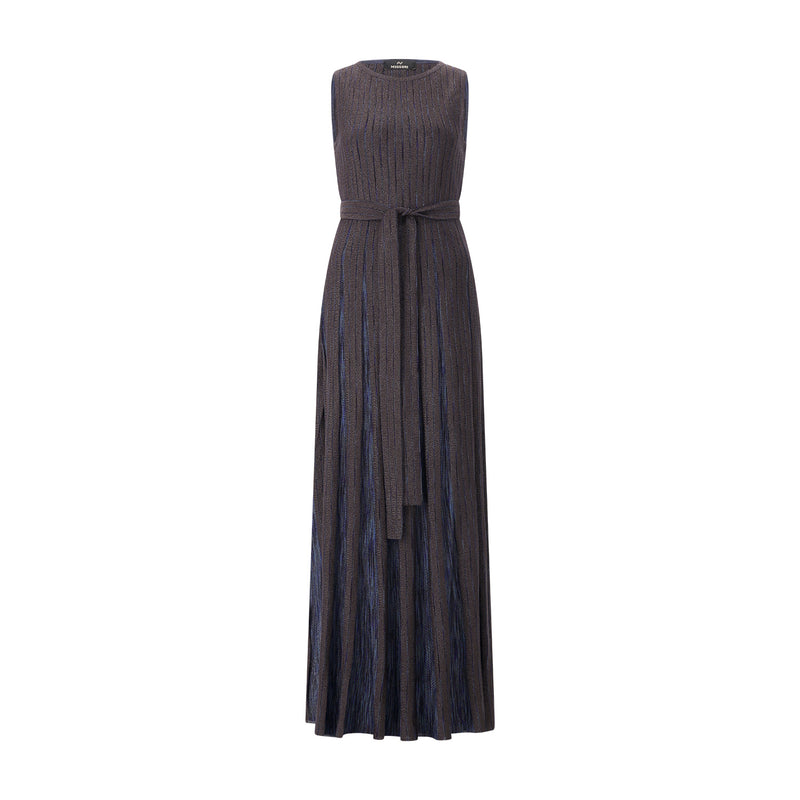 Maxikleid aus Viskose-Mix 42 / Dunkelblau