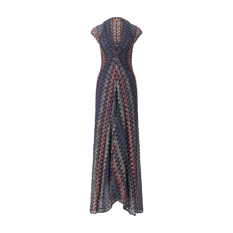 Maxikleid mit Glitzerdetails 42 / Multicolor