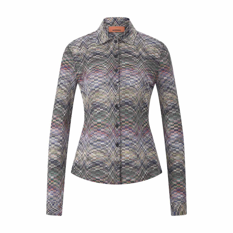 Bluse im Zickzack-Design 42 / Multicolor