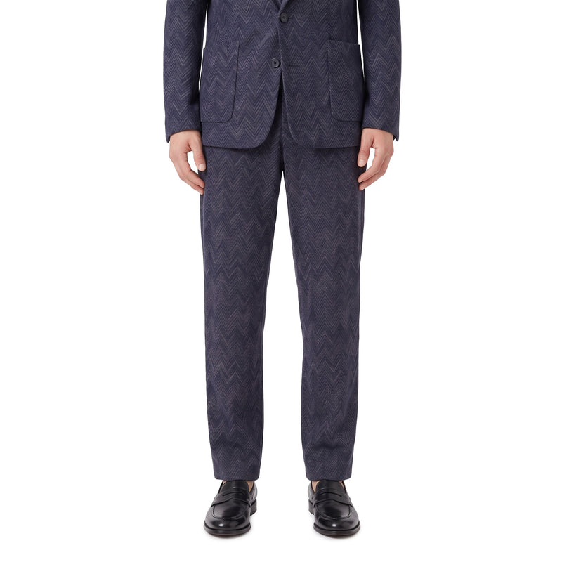 Stoffhose mit Zickzack-Muster