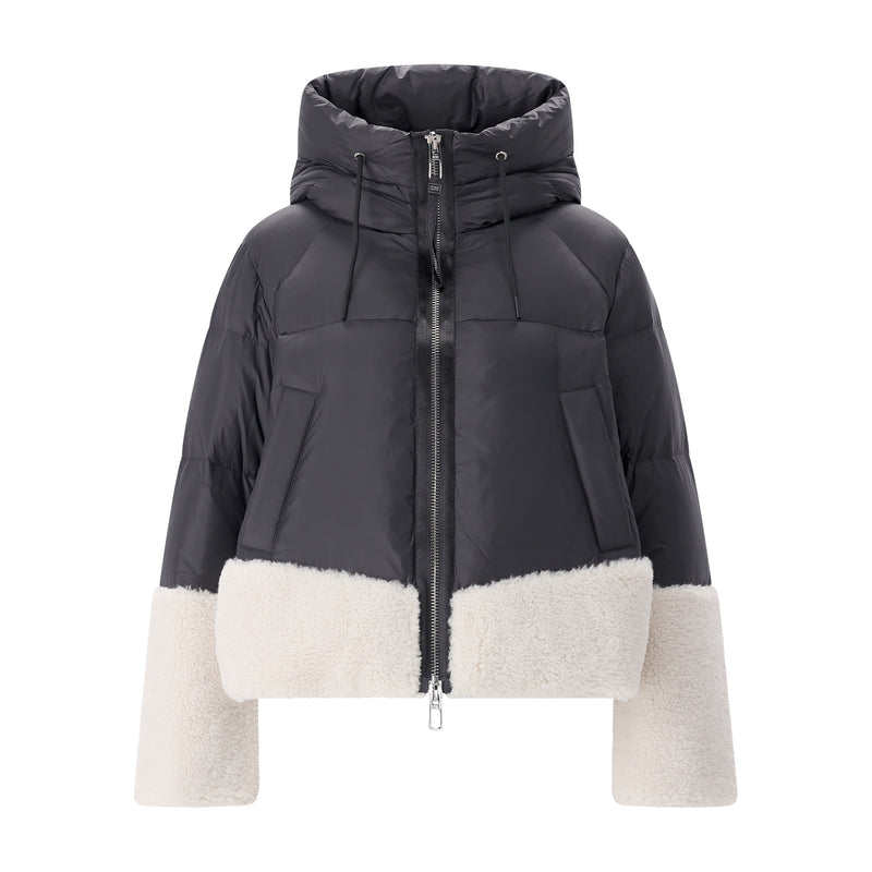 Steppjacke Amy mit Daunen 40 / Schwarz