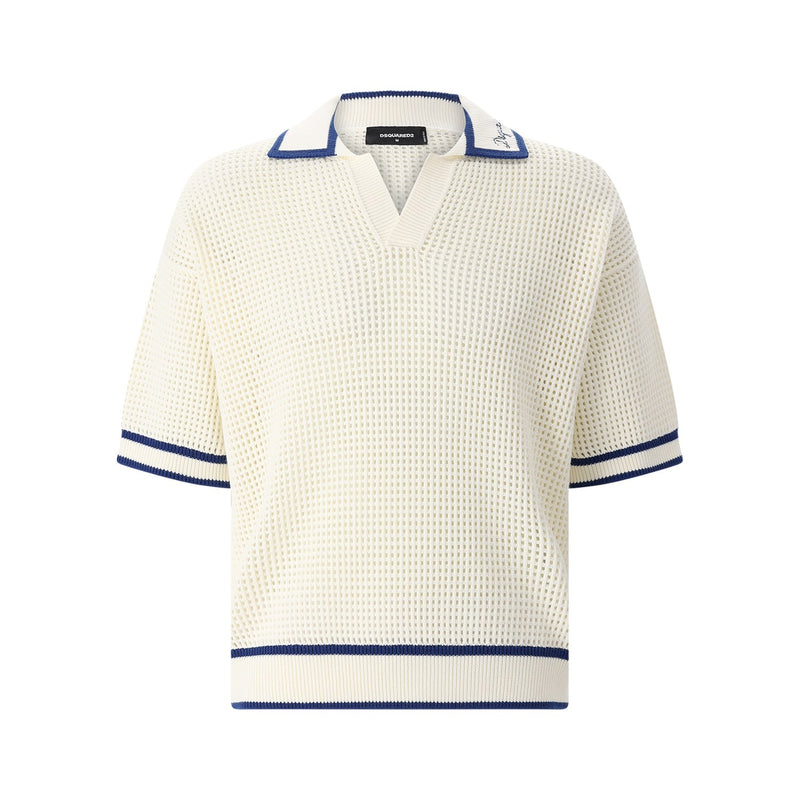 DSQUARED2 Poloshirt im Häkeldesign Herren