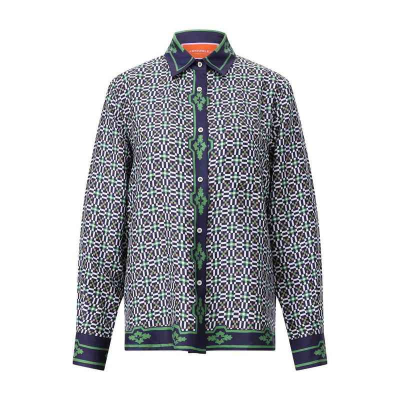 La Double J Seidenbluse mit Muster Damen