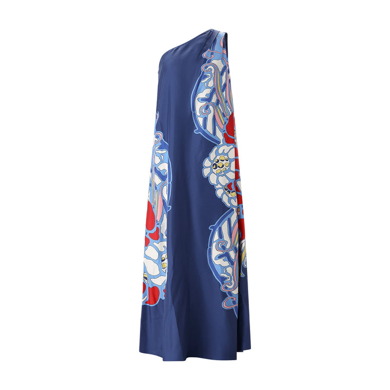 La Double J Maxikleid Roy aus Seide Damen