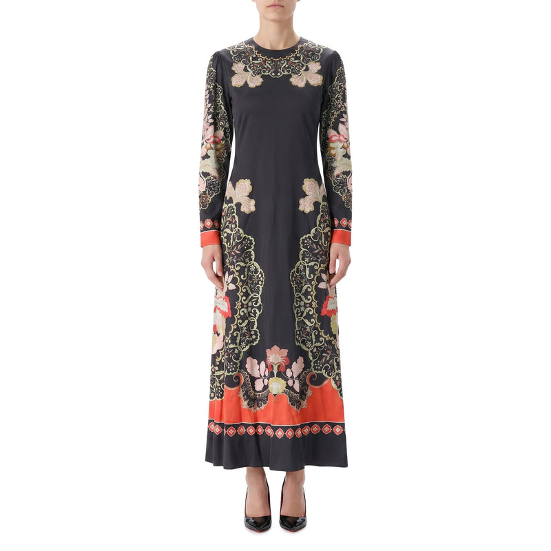 La Double J Maxikleid Clingy Swing mit Muster Damen