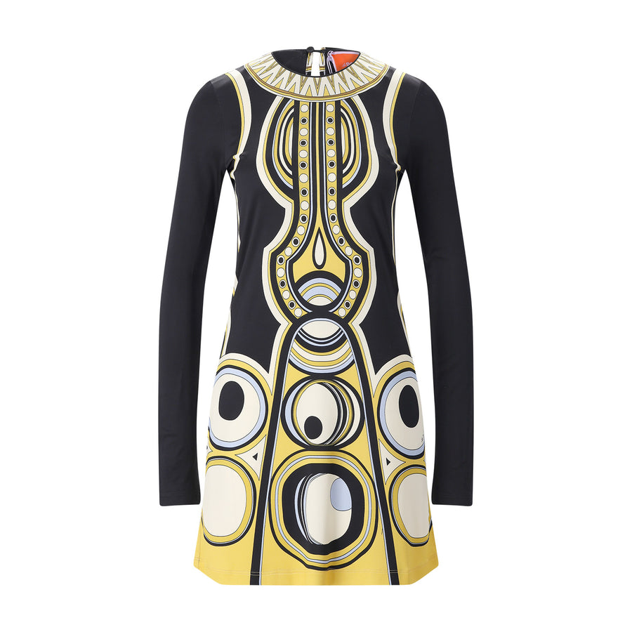 Minikleid aus Viskose L / Gelb