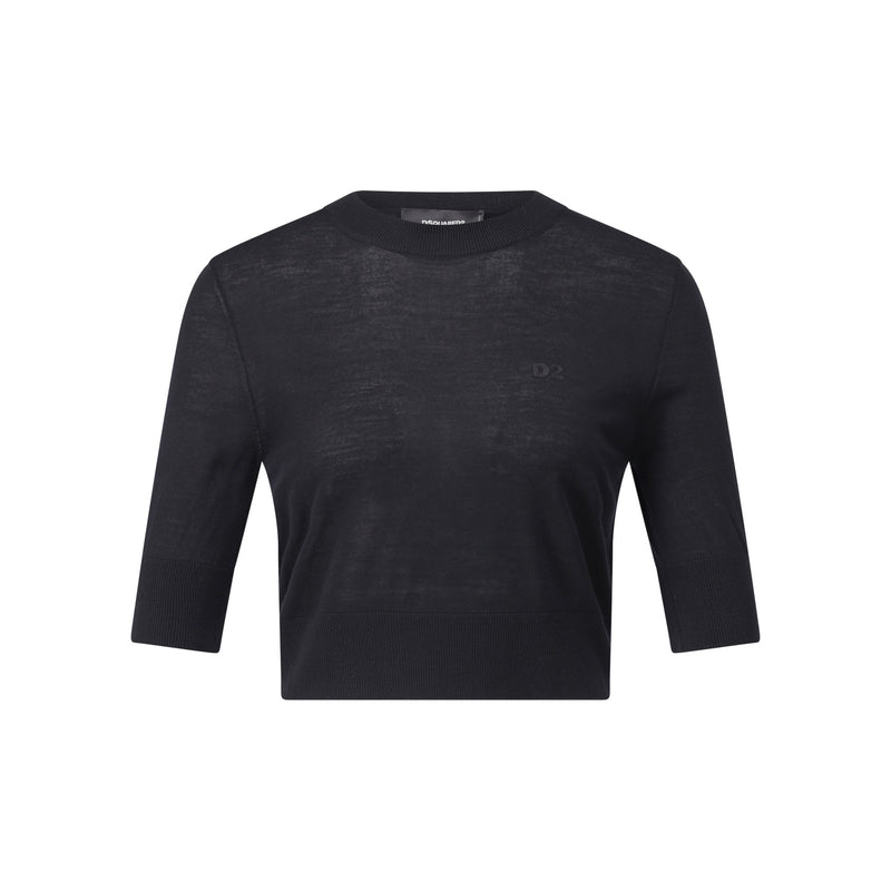 DSQUARED2 Crop Top aus Wolle Damen