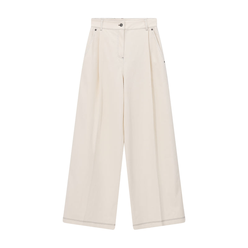 Wide Leg Jeans Etereo L / Beige