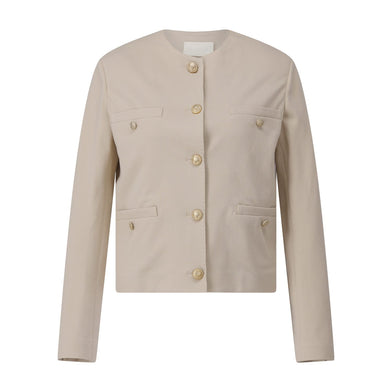 Bouclé-Jacke mit eleganten Knöpfen 42 / Beige