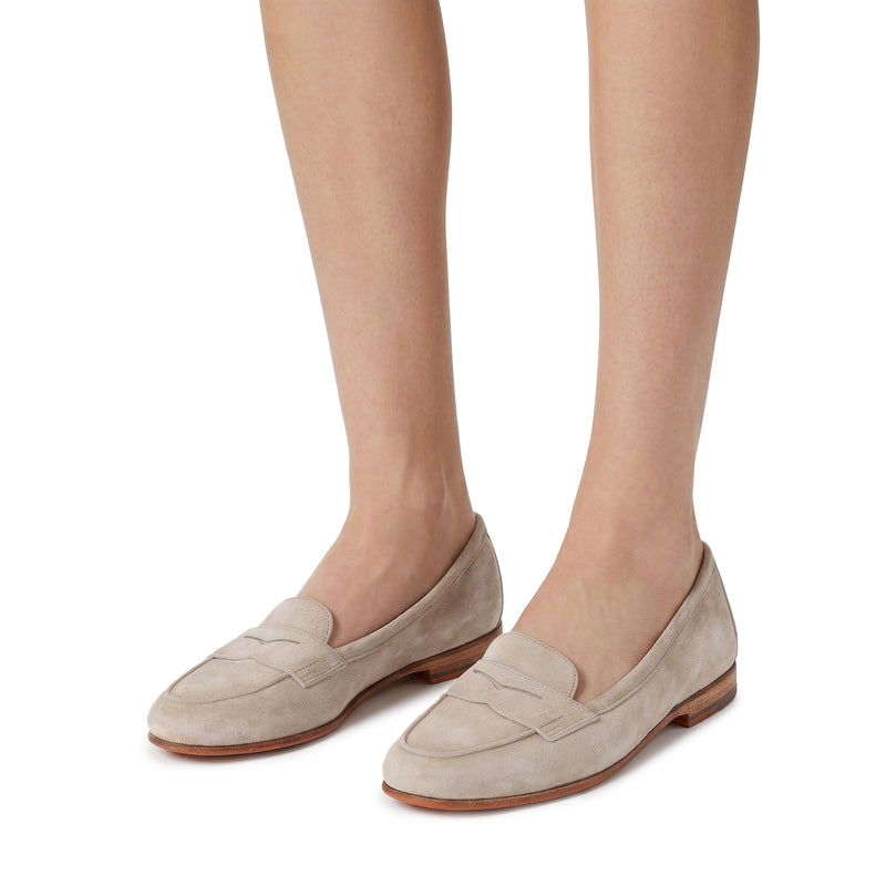 Santoni Loafer Carla aus Veloursleder Damen