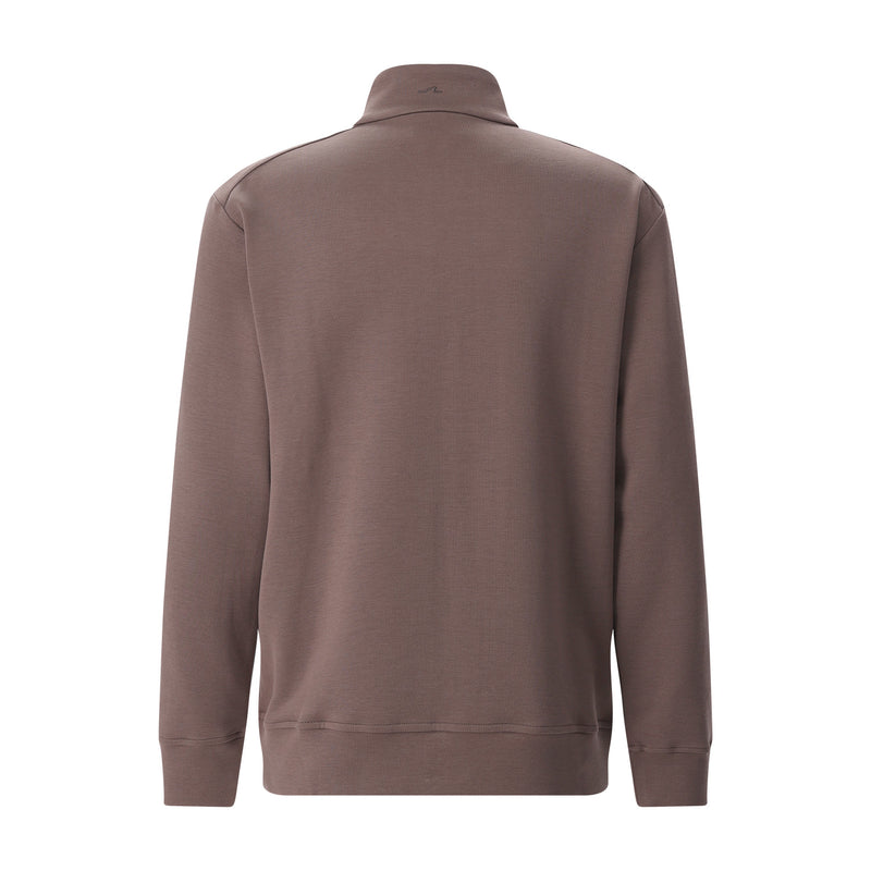 Cotton blend sweatshirt jacket, size 4XL / Brown