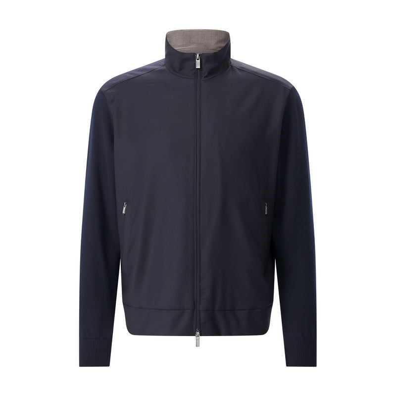 Strickjacke aus Schurwolle 3XL / Navy
