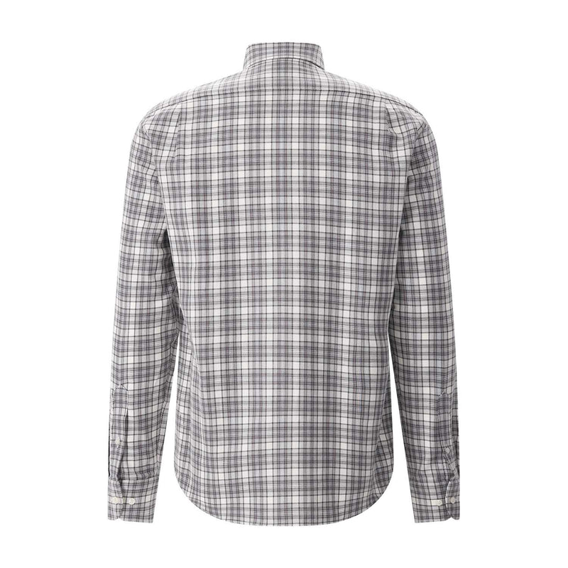 Regular-fit cotton shirt, size 47 / Grey