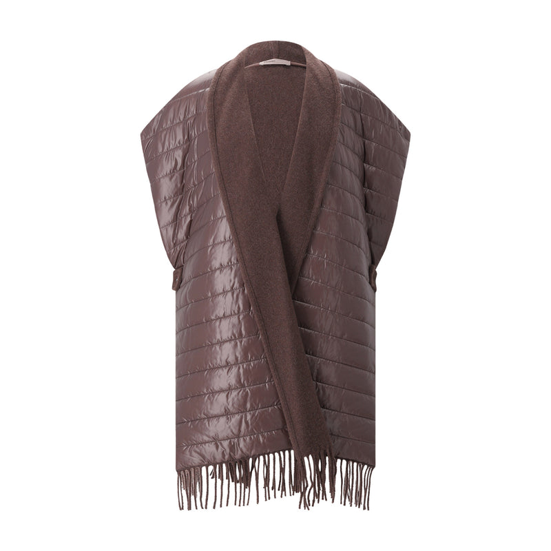 Poncho aus Wolle & Kaschmir L / Dunkelbraun