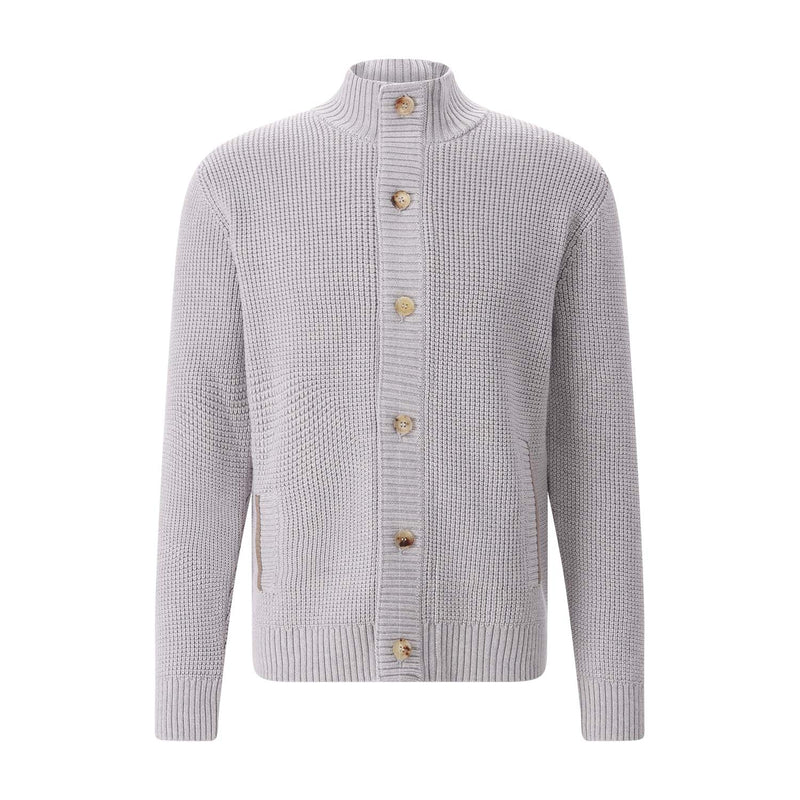 Strickjacke aus Schurwolle 56 / Grau