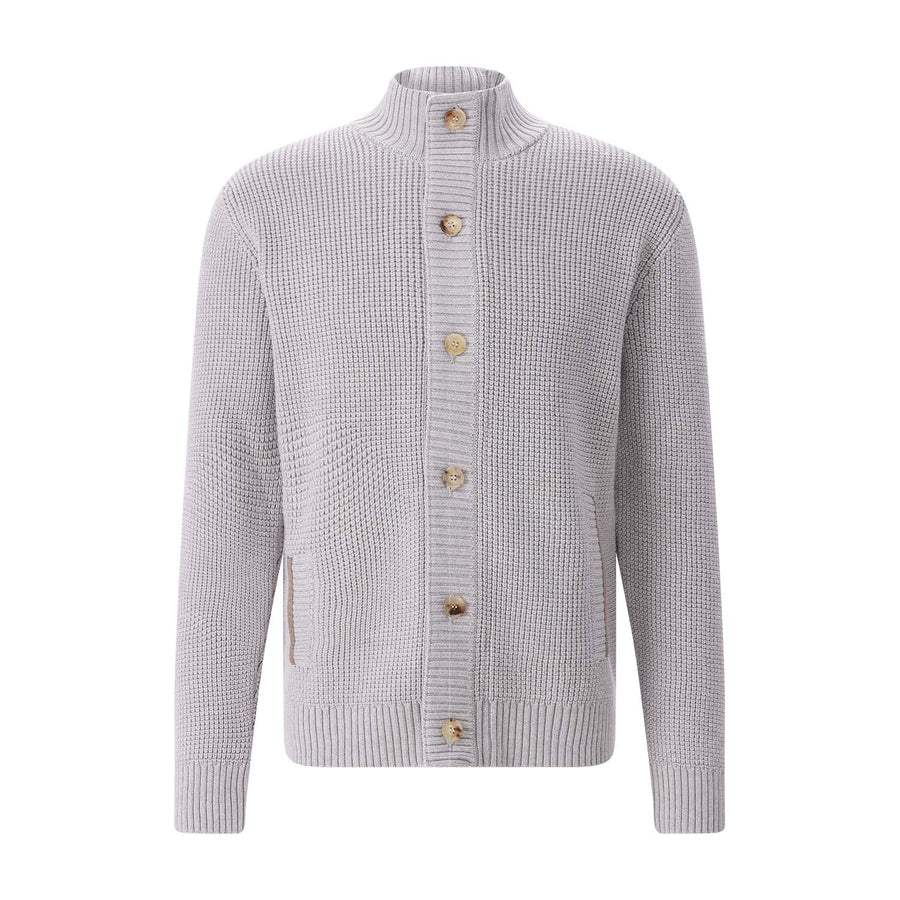 Strickjacke aus Schurwolle 56 / Grau