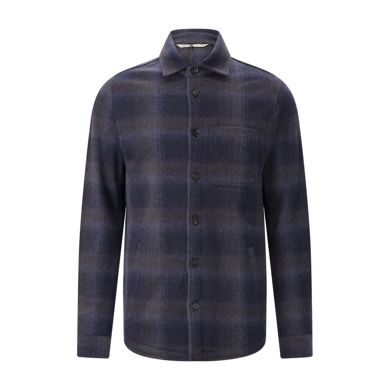 Maurizio Baldassari Kariertes Overshirt aus Wolle Herren