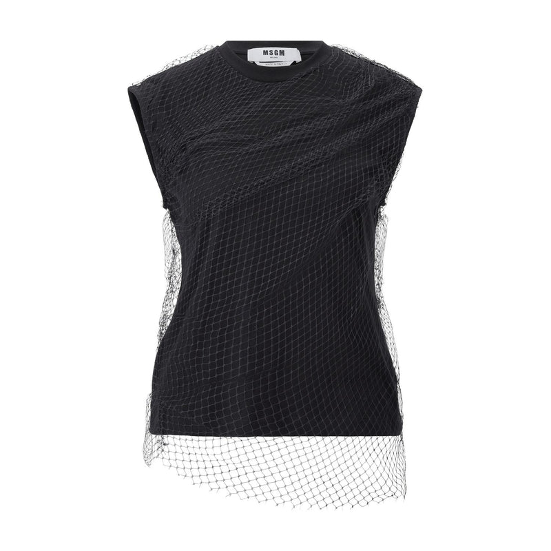 MSGM Top mit Netzdetail Damen