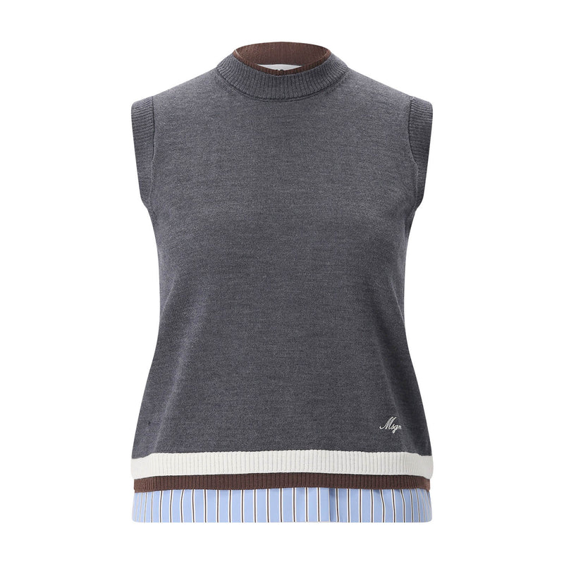 Top aus Merinowolle XL / Grau