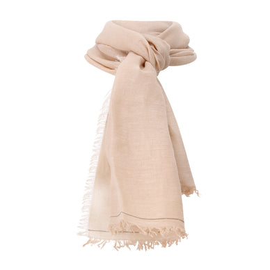 Tuch aus Leinen-Baumwoll-Mix One Size / Rosa