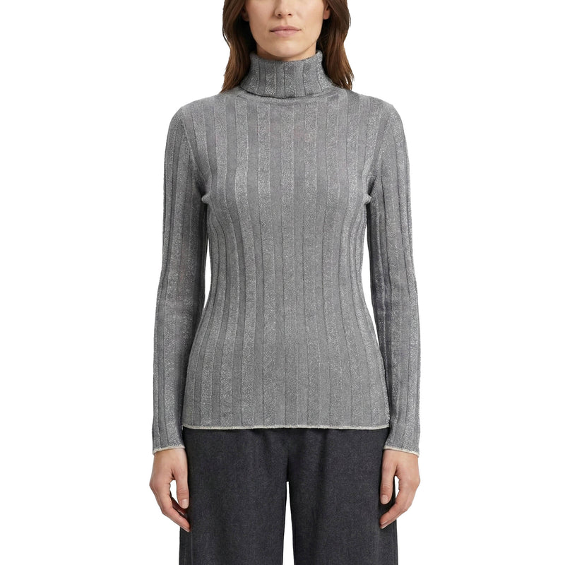 Glitter long-sleeved shirt with turtleneck