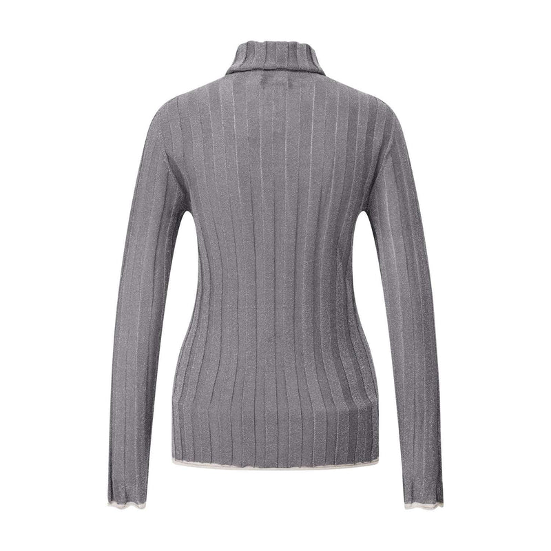 Fabiana Filippi Glitzer-Langarmshirt mit Rollkragen Damen