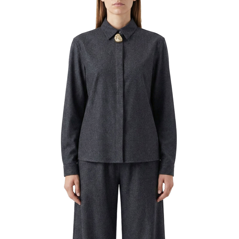 Fabiana Filippi Hemdbluse aus Merinowolle Damen