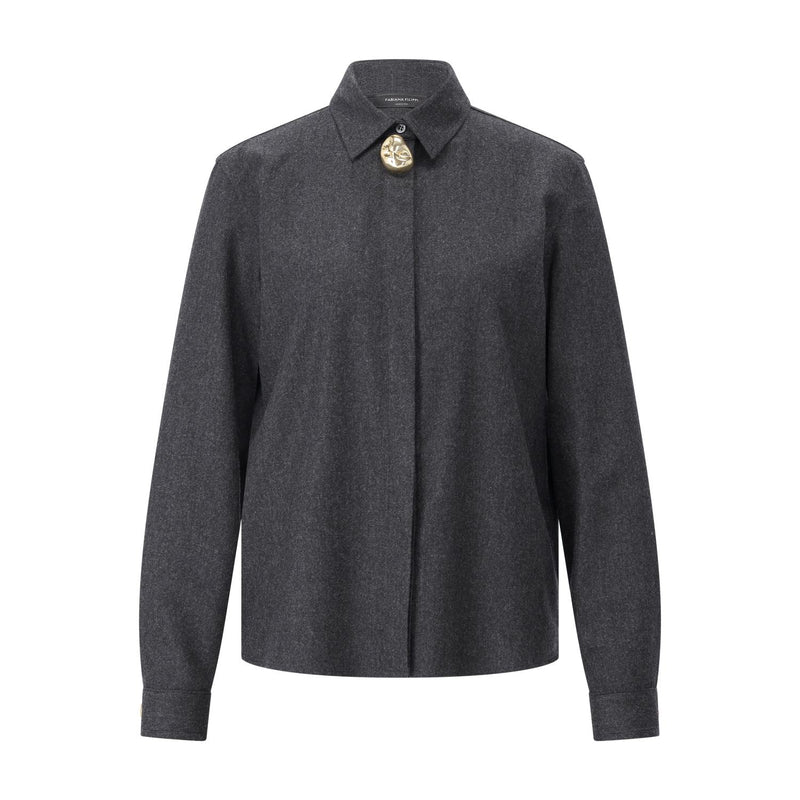 Fabiana Filippi Hemdbluse aus Merinowolle Damen
