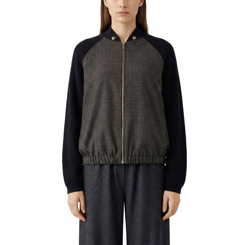 Leichte Jacke im Materialmix