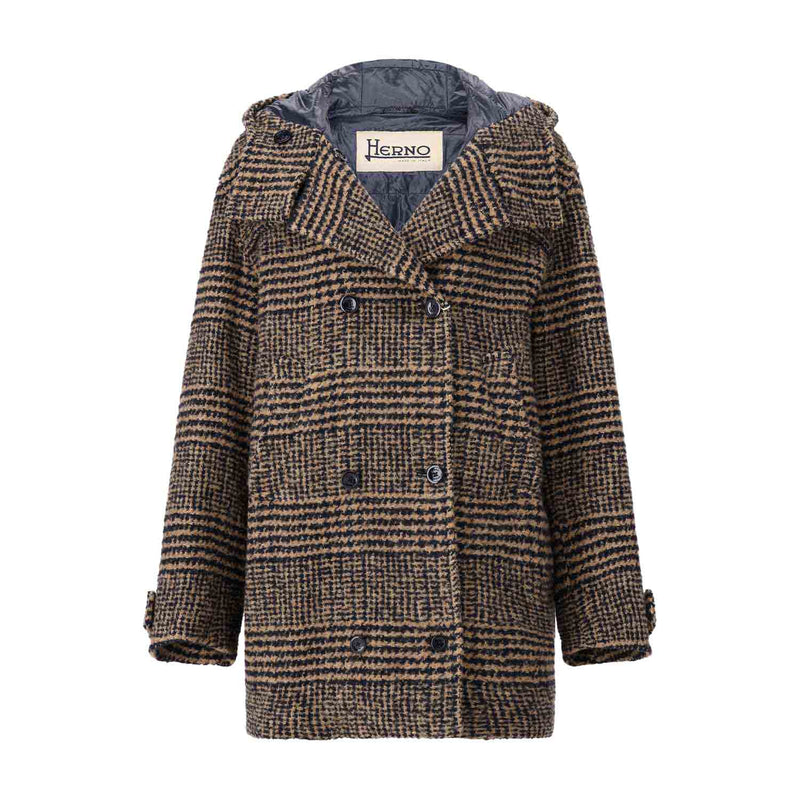 Herno Mantel mit Hahnentrittmuster Damen