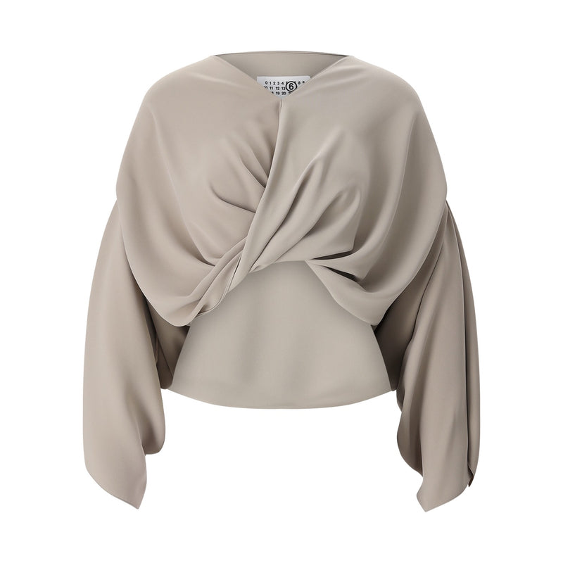 Maison Margiela Drapiertes Blusenshirt Damen