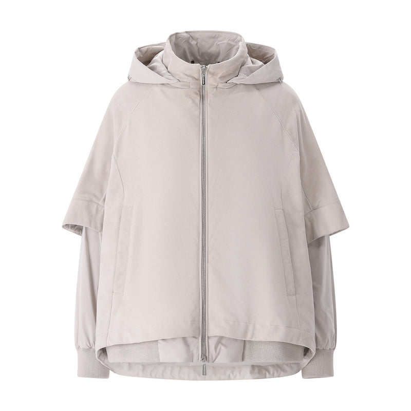 Jacke Talitha aus Veloursleder 42 / Hellgrau