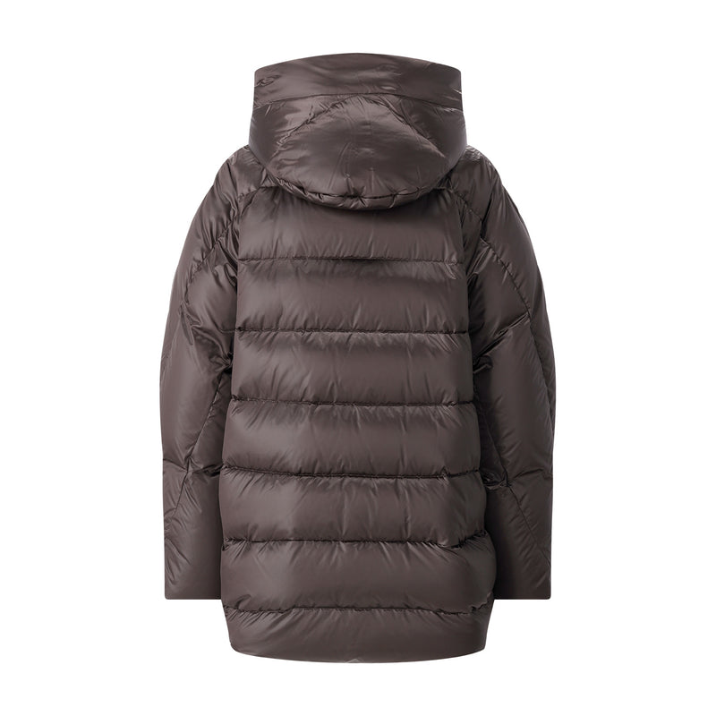 Wanita down jacket, size 42 / dark brown