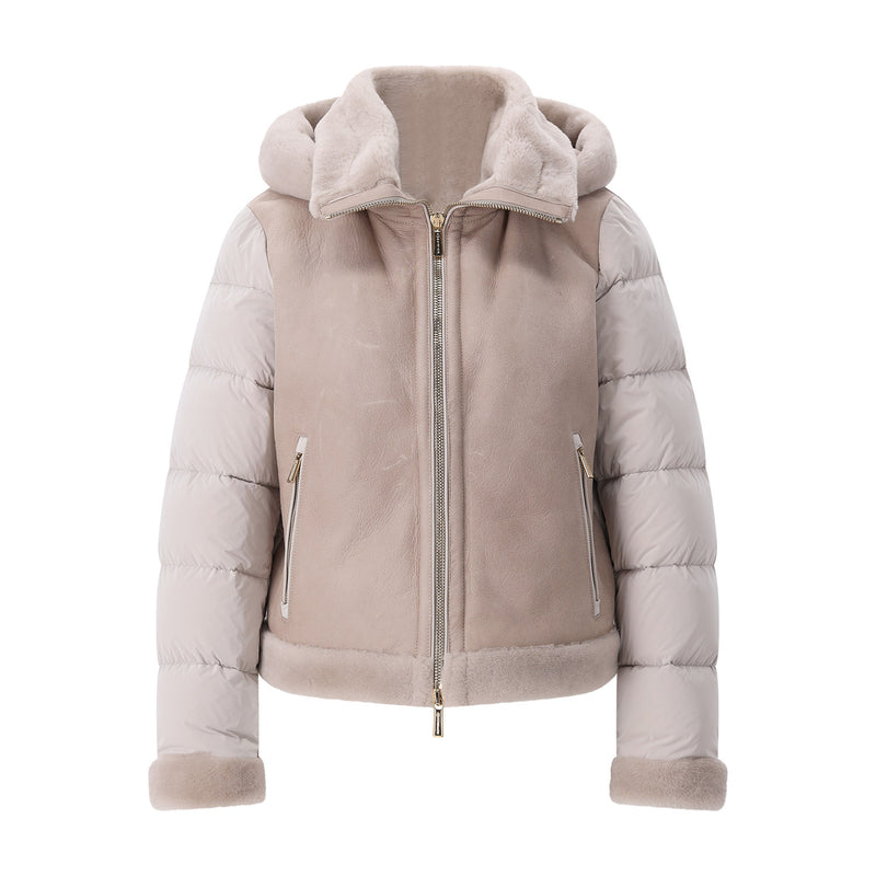 Jacke Shana aus Leder 42 / Beige