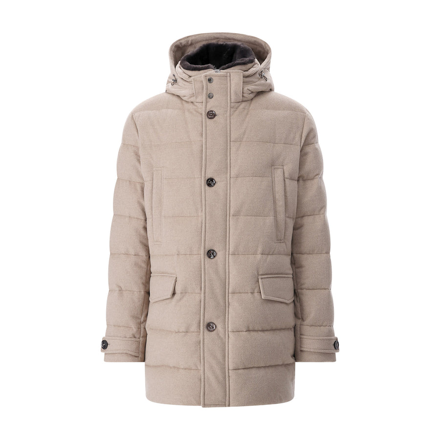 Parka Saturno-B5L aus Kaschmir 56 / Beige