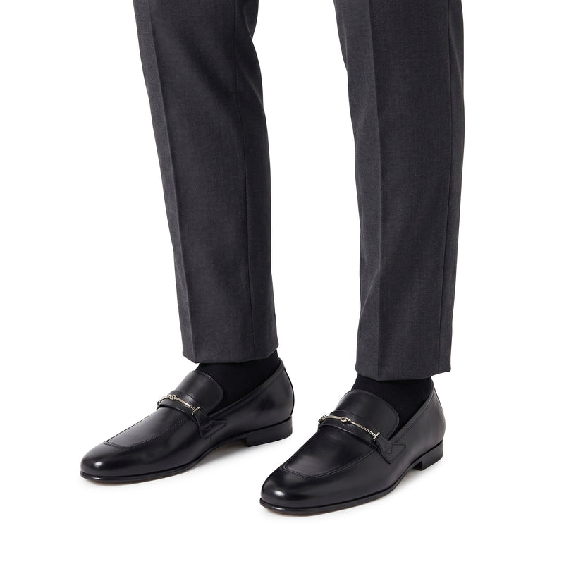Loafers aus Kalbsleder 45 / Schwarz