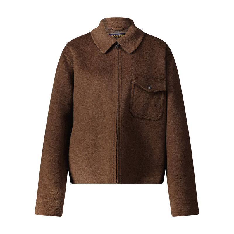 Jacke aus Woll-Mix L / Braun