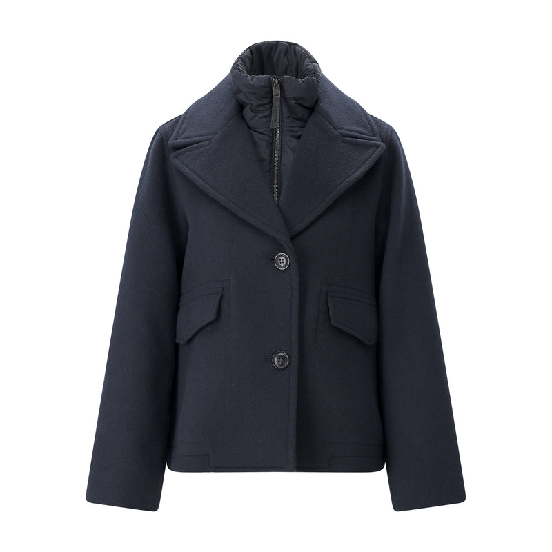 Jacke Melton Wool 2 in 1 aus Woll-Mix L / Navy
