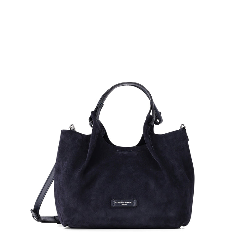 Tasche Dua aus Veloursleder One Size / Dunkelblau
