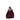 Tasche Dua aus Veloursleder One Size / Dunkelrot