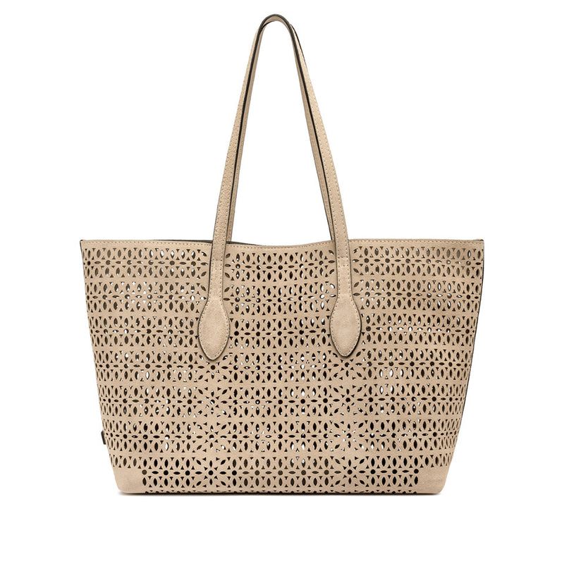 Shopper aus Veloursleder