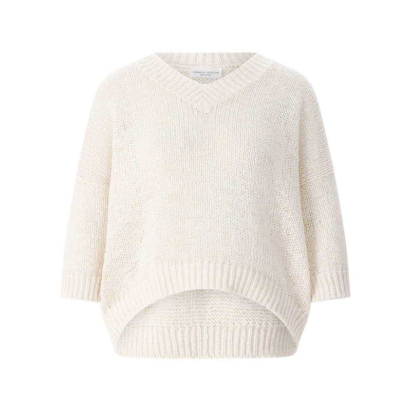 Roberto Collina Kurzarmpullover aus Baumwollmix Damen