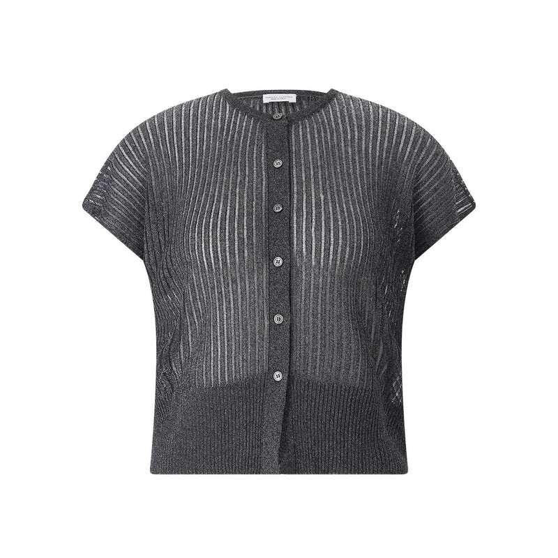 Roberto Collina Kurzarm-Strickjacke Damen